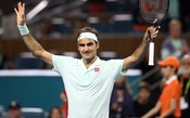 Federer defende bem e marca ponto com um extraordinário voleio em Miami; assista