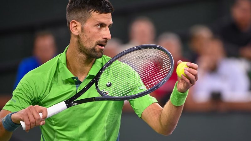 Novak Djokovic durante disputa do Masters de Indian Wells 2025 - Divulgação/BNP Paribas Open