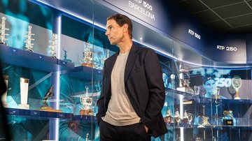 Rafael Nadal durante a inauguração do museu em Manacor, na Espanha