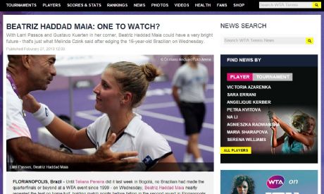 Reprodução/Site Oficial WTA