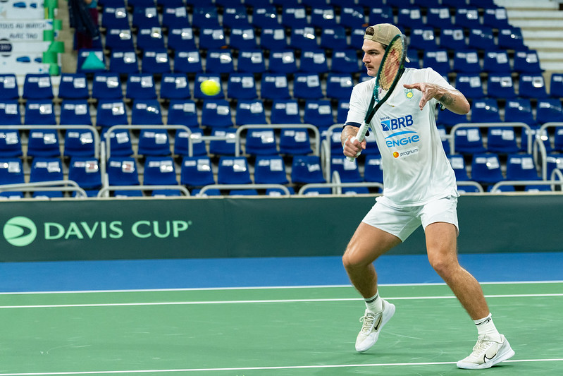 Número 1 do ranking brasileiro,  Thiago Wild enfrentará dois franceses do top 100 da ATP (foto: Green Filmes/CBT)