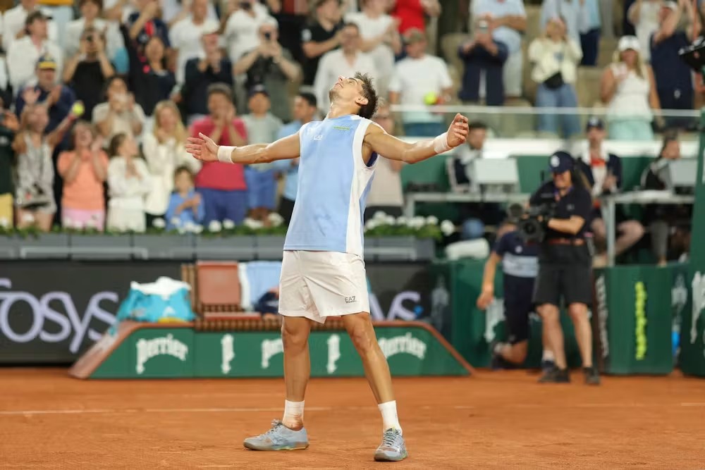 Matteo Arnaldi após jogo com Tiafoe