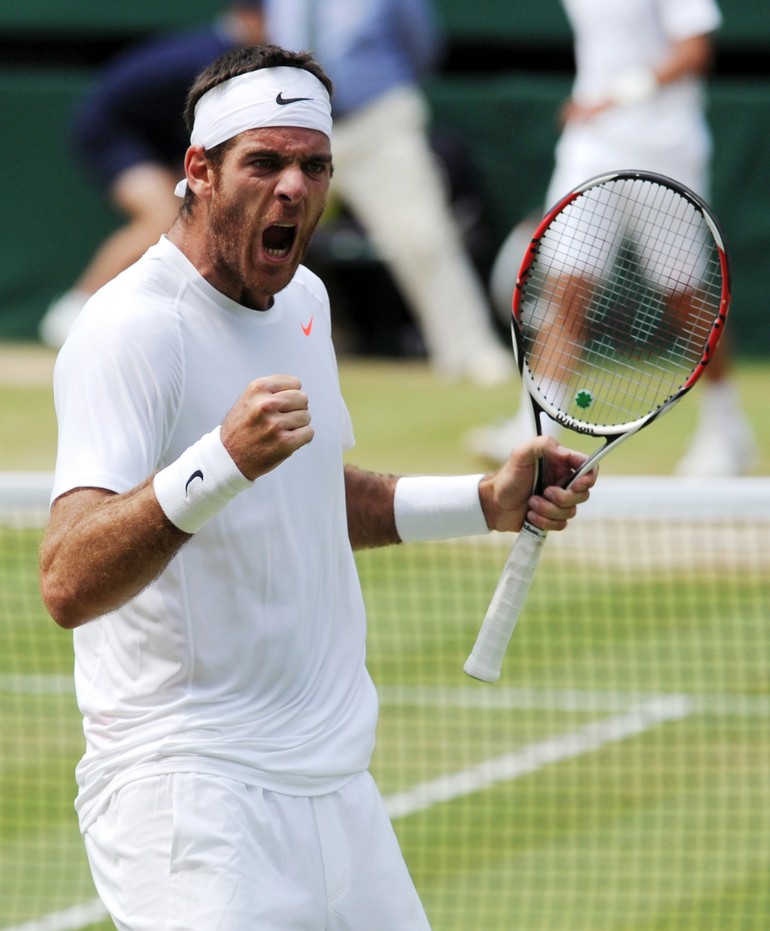 Del Potro vibra em Wimbledon