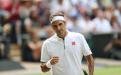 Roger Federer aplica pancada de backhand sobre Kei Nishikori em Wimbledon; assista o lance