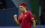 Federer 'voa', evita lob e vence pontaço contra Goffin no Masters de Xangai; assista