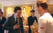  'Sou um grande fã seu', confessa Murray para o ator Benedict Cumberbatch 